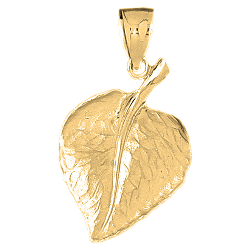 Yellow Gold-plated Silver Flower Pendant