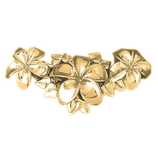 Yellow Gold-plated Silver Flower Pendant