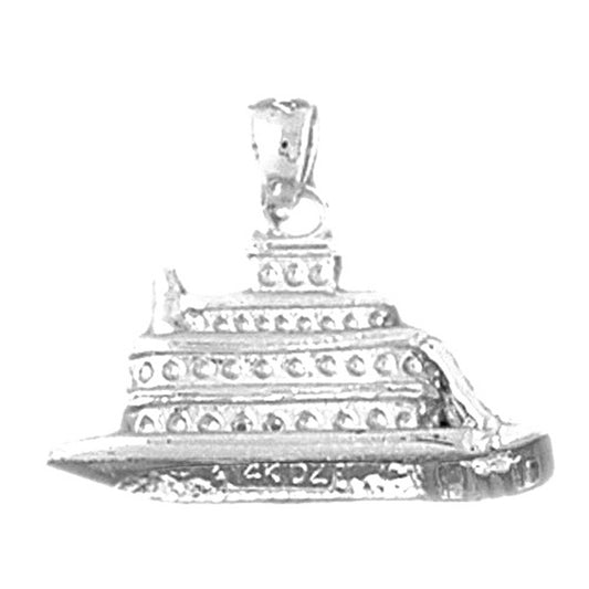 Sterling Silver Cruise Ship Pendant