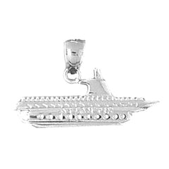 Sterling Silver Cruise Ship Pendant