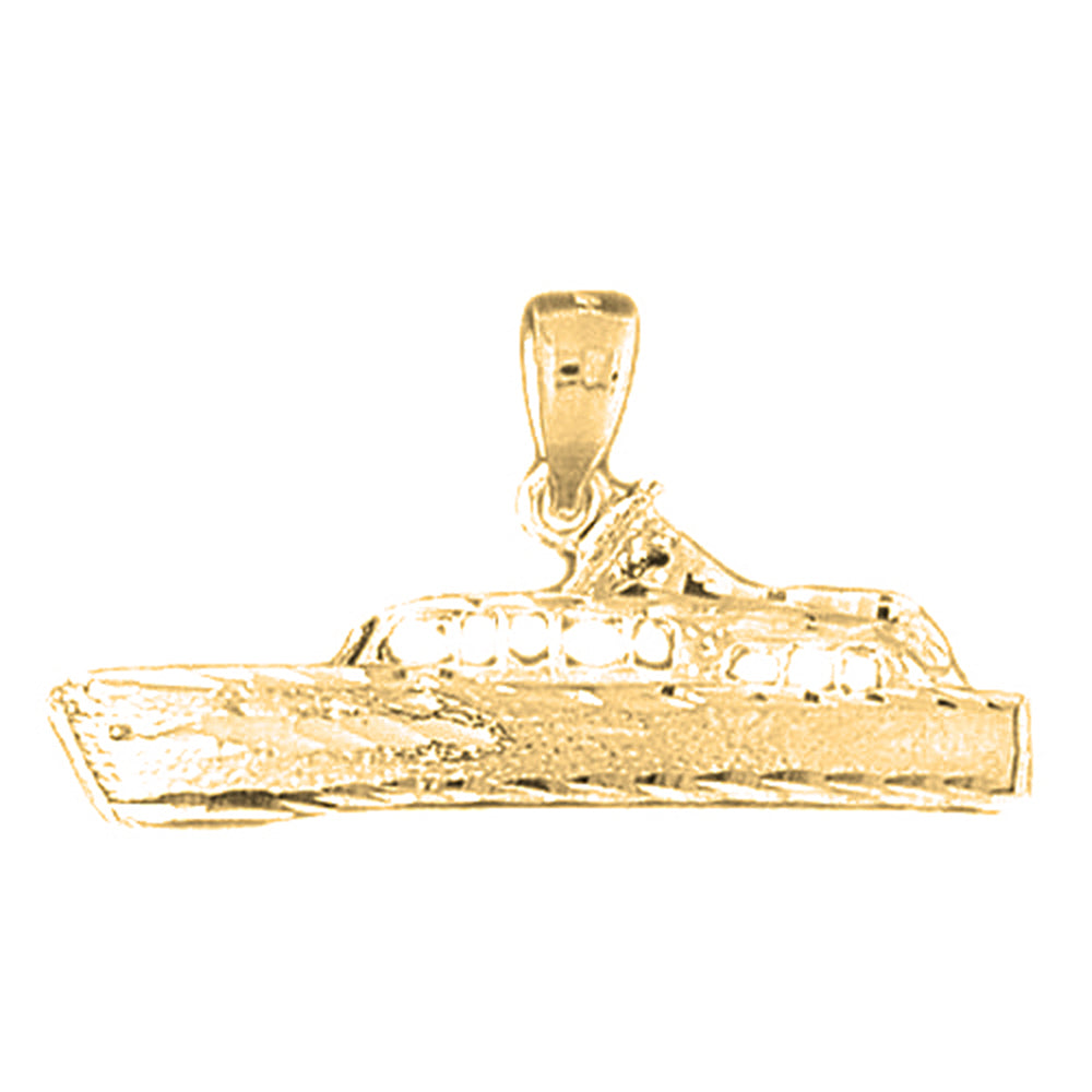 Yellow Gold-plated Silver Cruise Ship Pendant