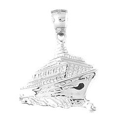 Sterling Silver Cruise Ship Pendant