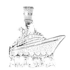Sterling Silver Alaska Cruise Ship Pendant