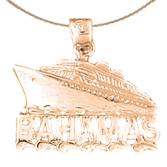10K, 14K or 18K Gold Bahamas Cruise Ship Pendant