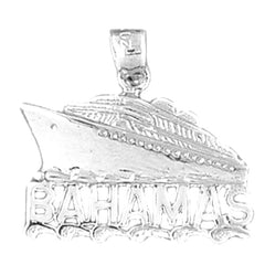 Sterling Silver Bahamas Cruise Ship Pendant