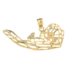 Yellow Gold-plated Silver Hovercraft Pendant