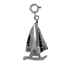 Sterling Silver 3D Sailboat Pendant