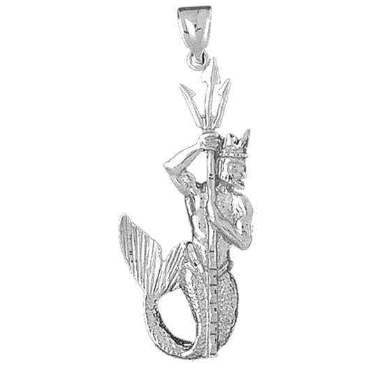 Sterling Silver Poseidon Pendant