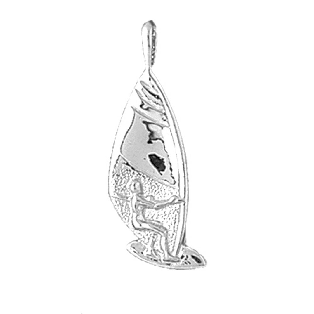 Sterling Silver Wind Surfing Pendant