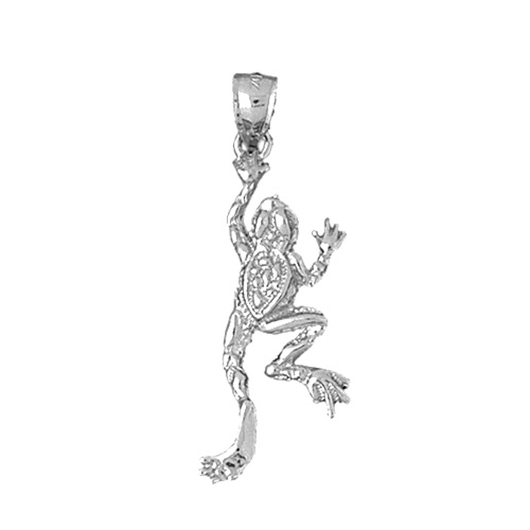 Sterling Silver 3D Frog Pendant