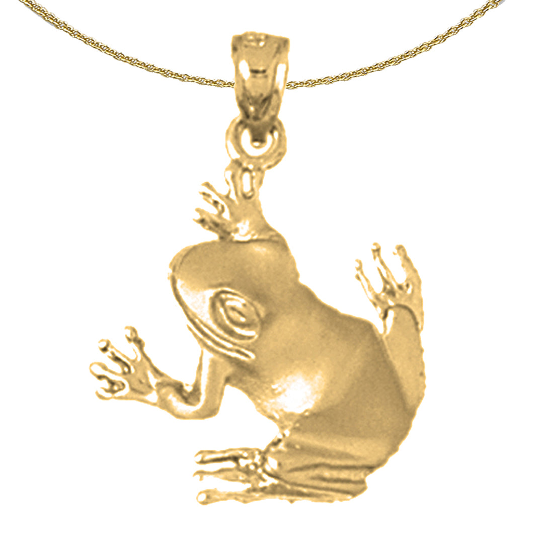 14K or 18K Gold Frog Pendant