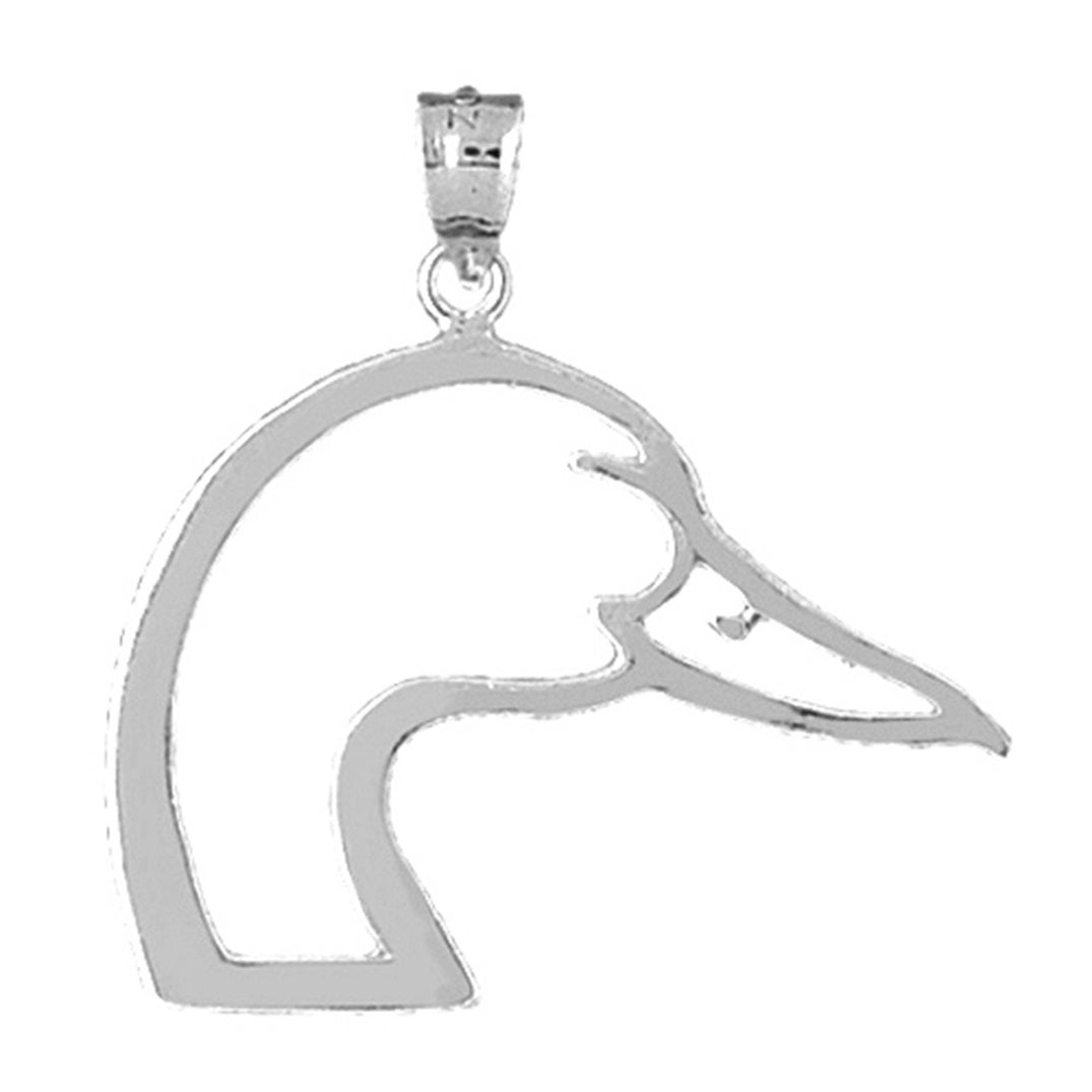 Sterling Silver Duck Head Pendant