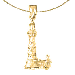 Sterling Silver 3D Saint Augustine Pendant (Rhodium or Yellow Gold-plated)