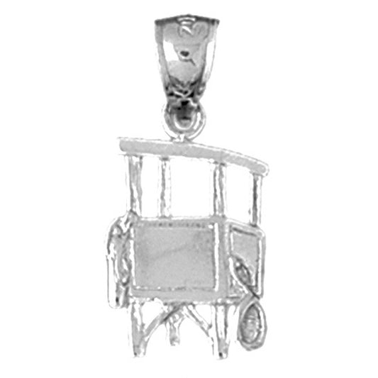 Sterling Silver Lifeguard Tower Pendant