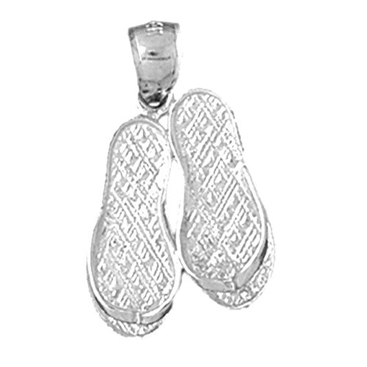 Sterling Silver Flip Flop Pendant