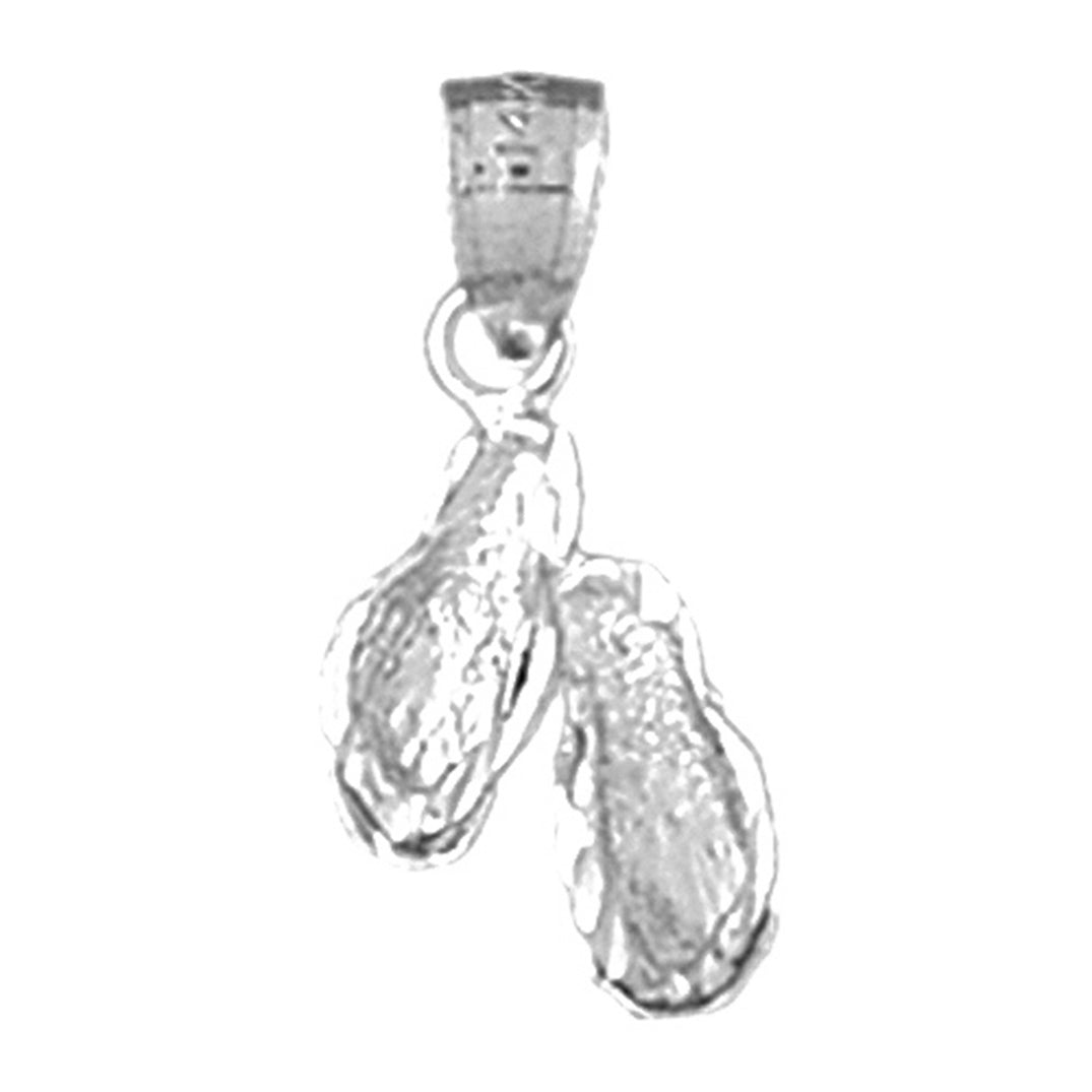 Sterling Silver Flip Flop Pendant