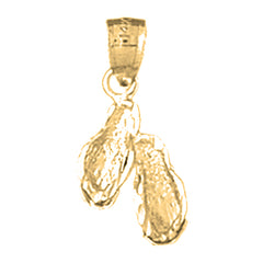 Yellow Gold-plated Silver Flip Flop Pendant