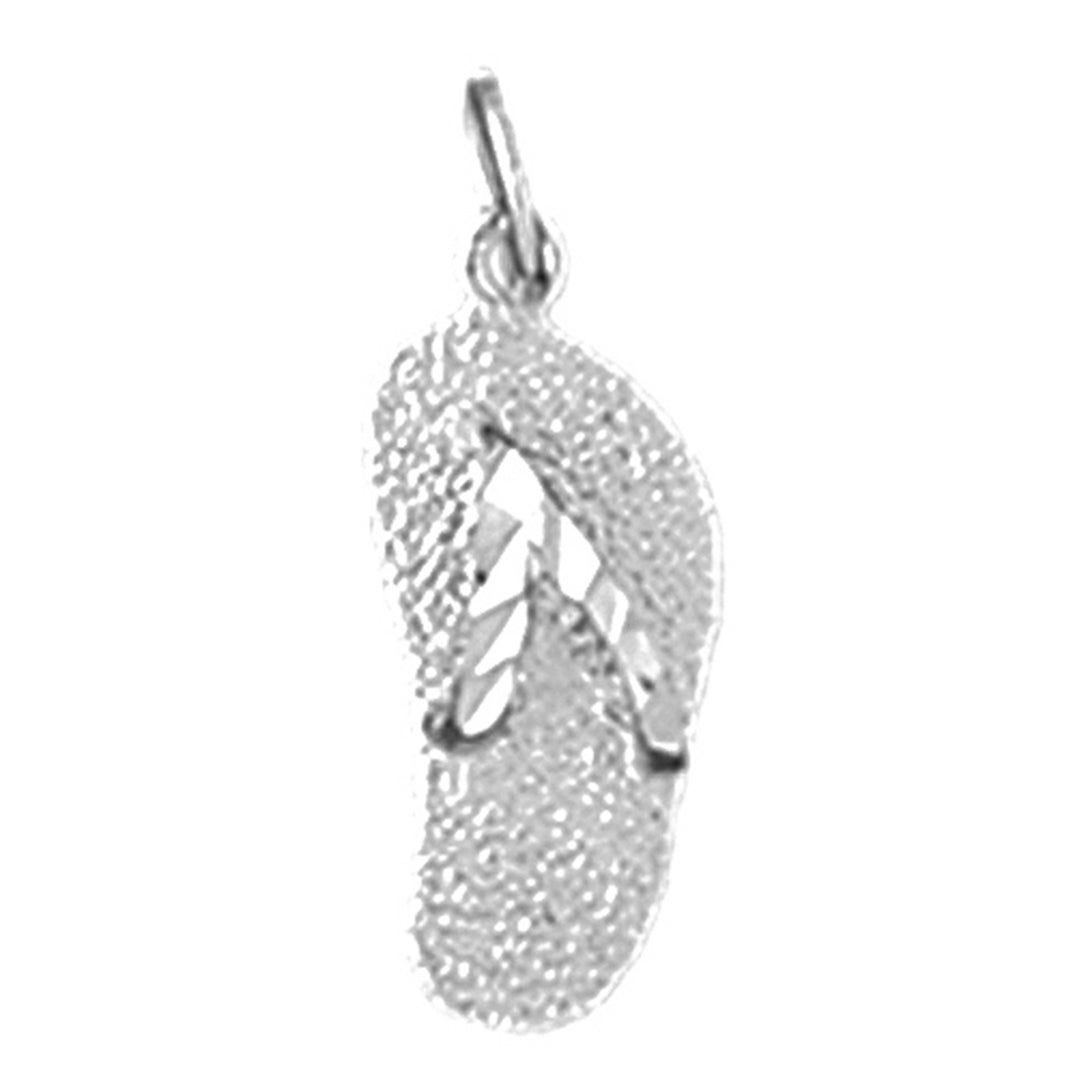 Sterling Silver Flip Flop Pendant