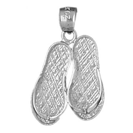 Sterling Silver Flip Flop Pendant