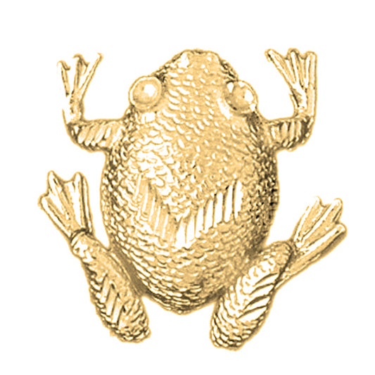 Yellow Gold-plated Silver Frog Pendant