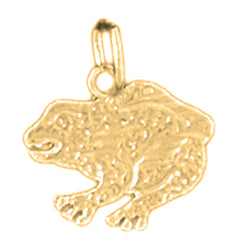 Yellow Gold-plated Silver Frog Pendant