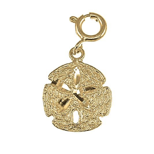 Yellow Gold-plated Silver Sand Dollar Pendant