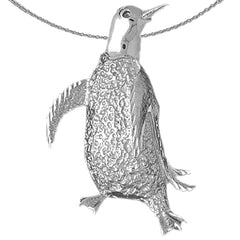Pinguin-Anhänger aus Sterlingsilber (rhodiniert oder gelbvergoldet)