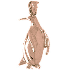 14K or 18K Gold Penguin Pendant