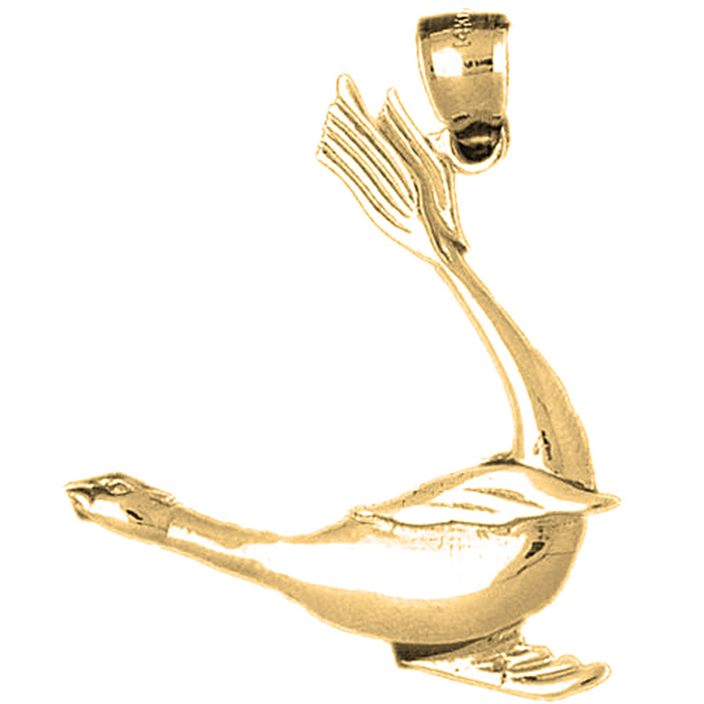 Yellow Gold-plated Silver Seal Pendant