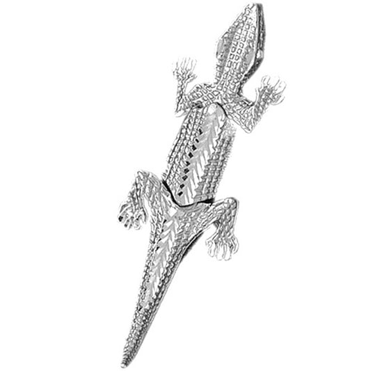 Sterling Silver Moveable Crocodile Pendant