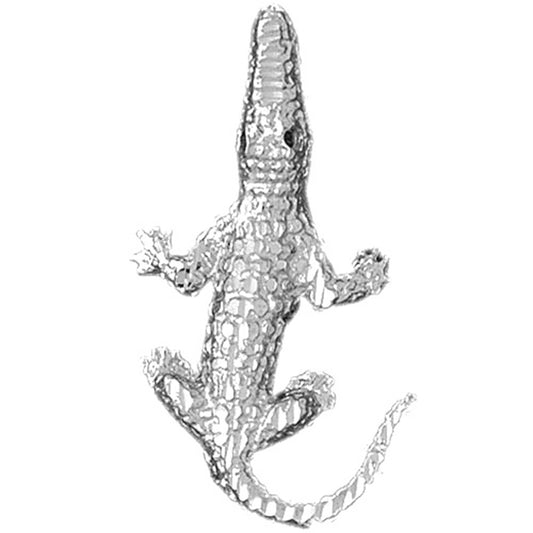 Sterling Silver Crocodile Pendant