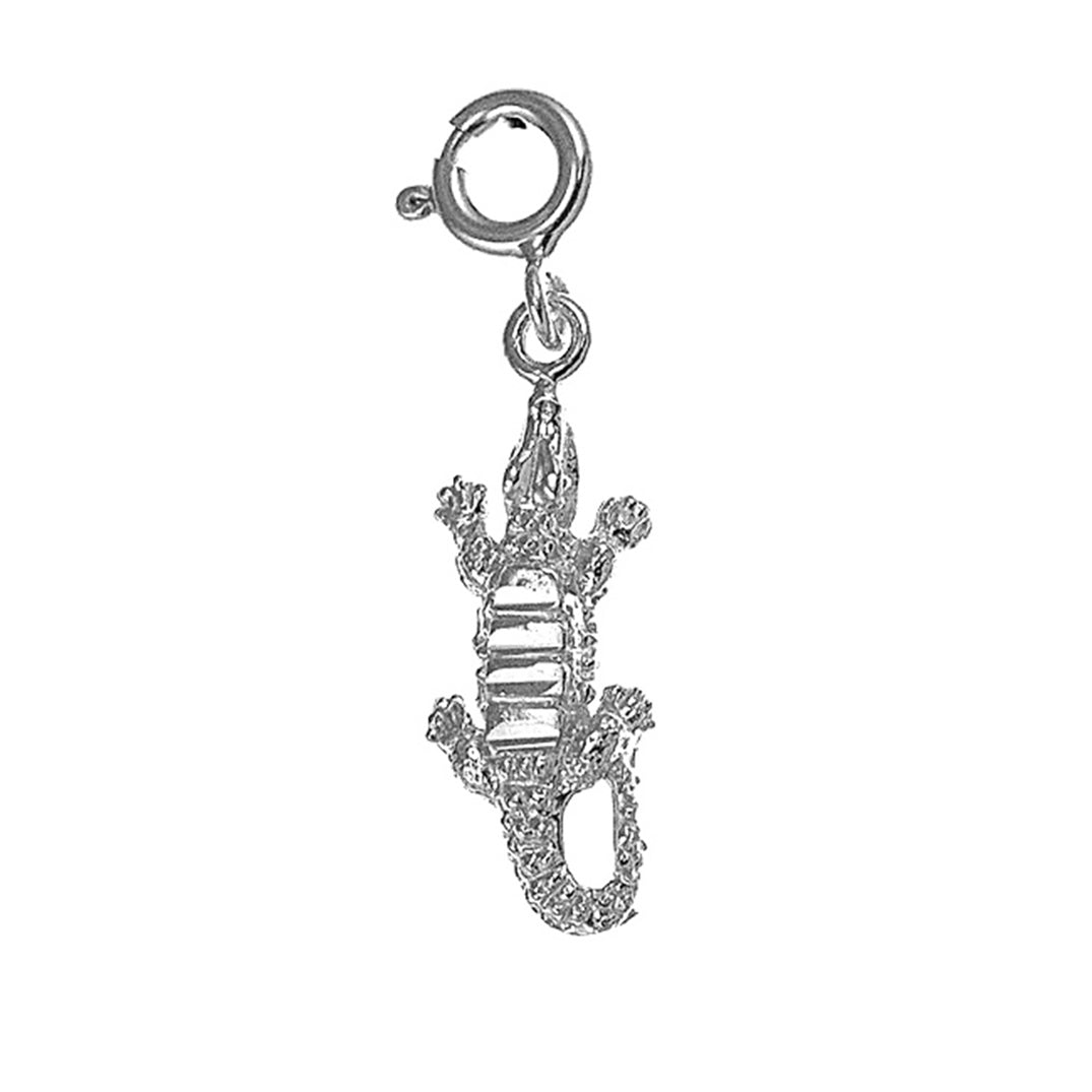 Sterling Silver Crocodile Pendant