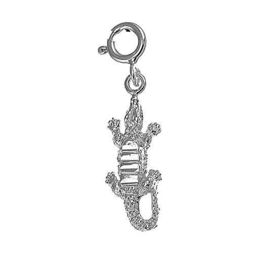 Sterling Silver Crocodile Pendant