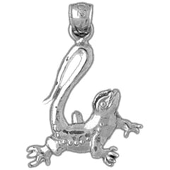 Sterling Silver Iguana Pendant