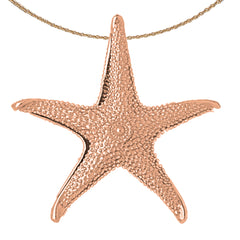 10K, 14K or 18K Gold Reversible Starfish Pendant