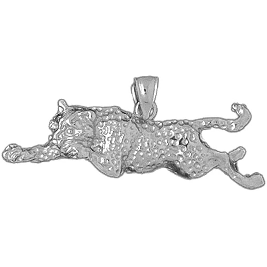 Sterling Silver Leopard Pendant