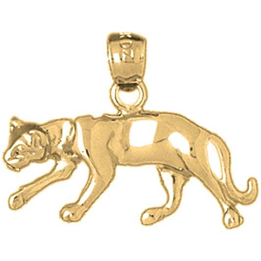 Yellow Gold-plated Silver Panther Pendant