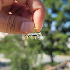14K or 18K Gold Panther Pendant