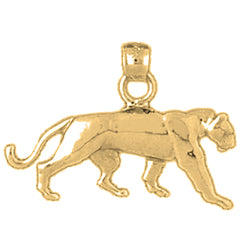 Yellow Gold-plated Silver Panther Pendant