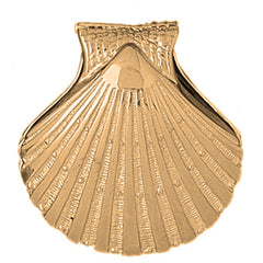 Yellow Gold-plated Silver Reversible Shell Pendant