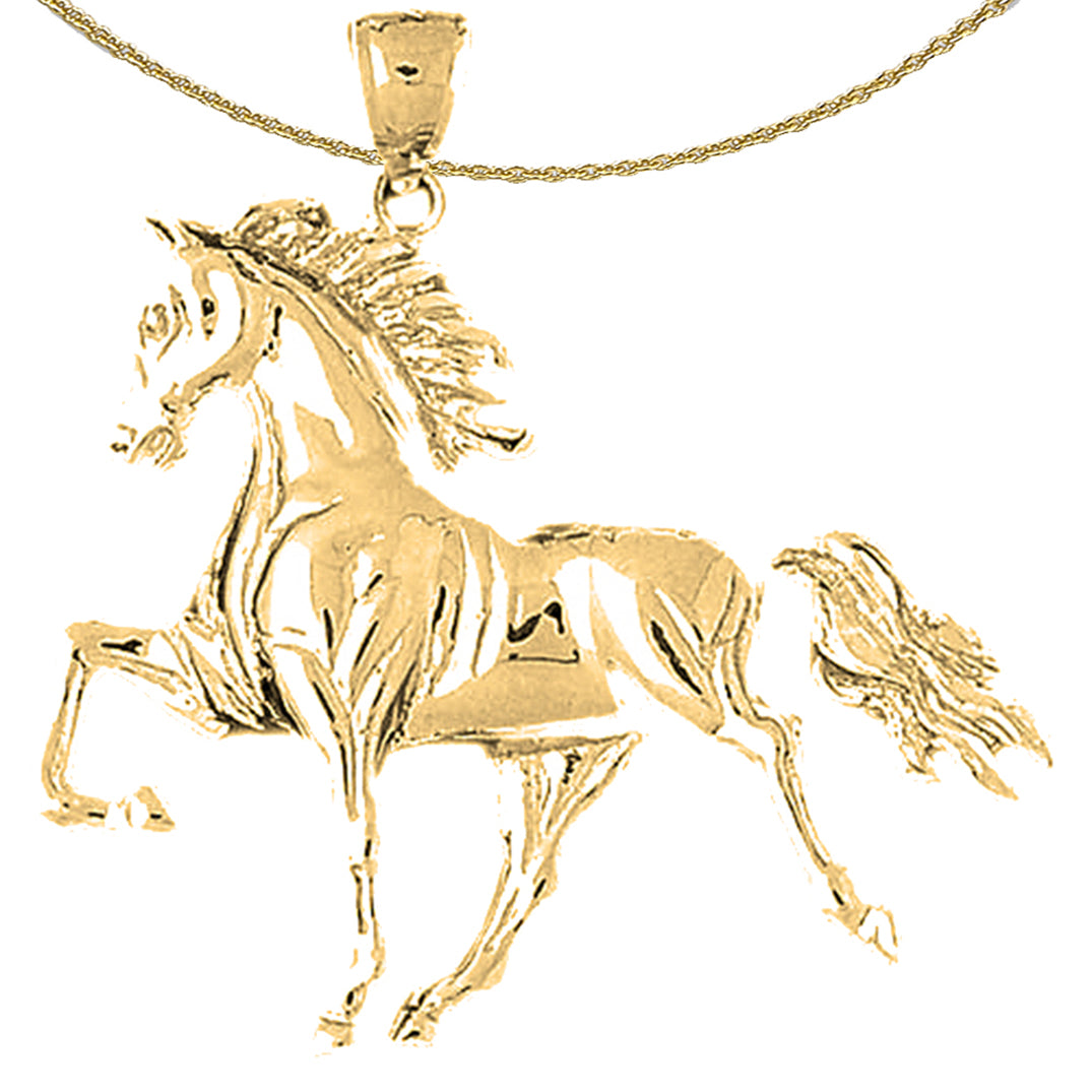 10K, 14K or 18K Gold Horse Pendant