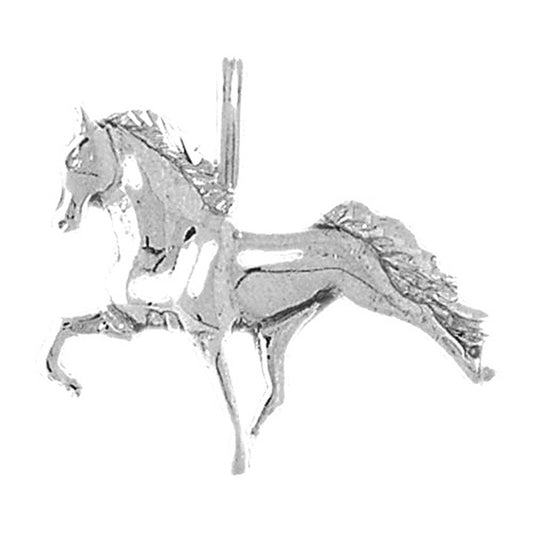 Sterling Silver 3D Horse Pendant