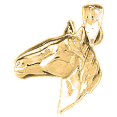 10K, 14K or 18K Gold Horse Head Pendant