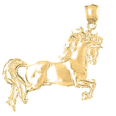 Yellow Gold-plated Silver Horse Pendant