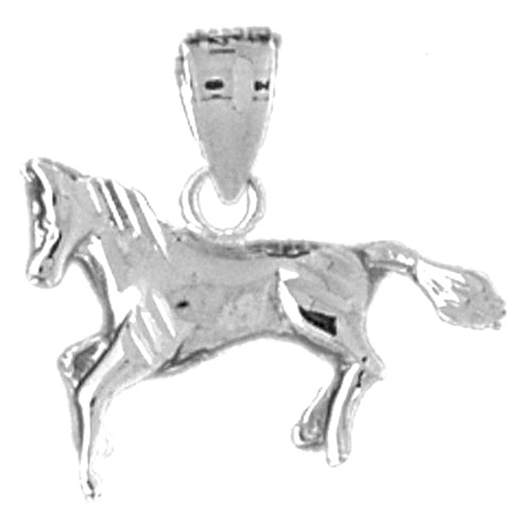 Sterling Silver 3D Horse Pendant