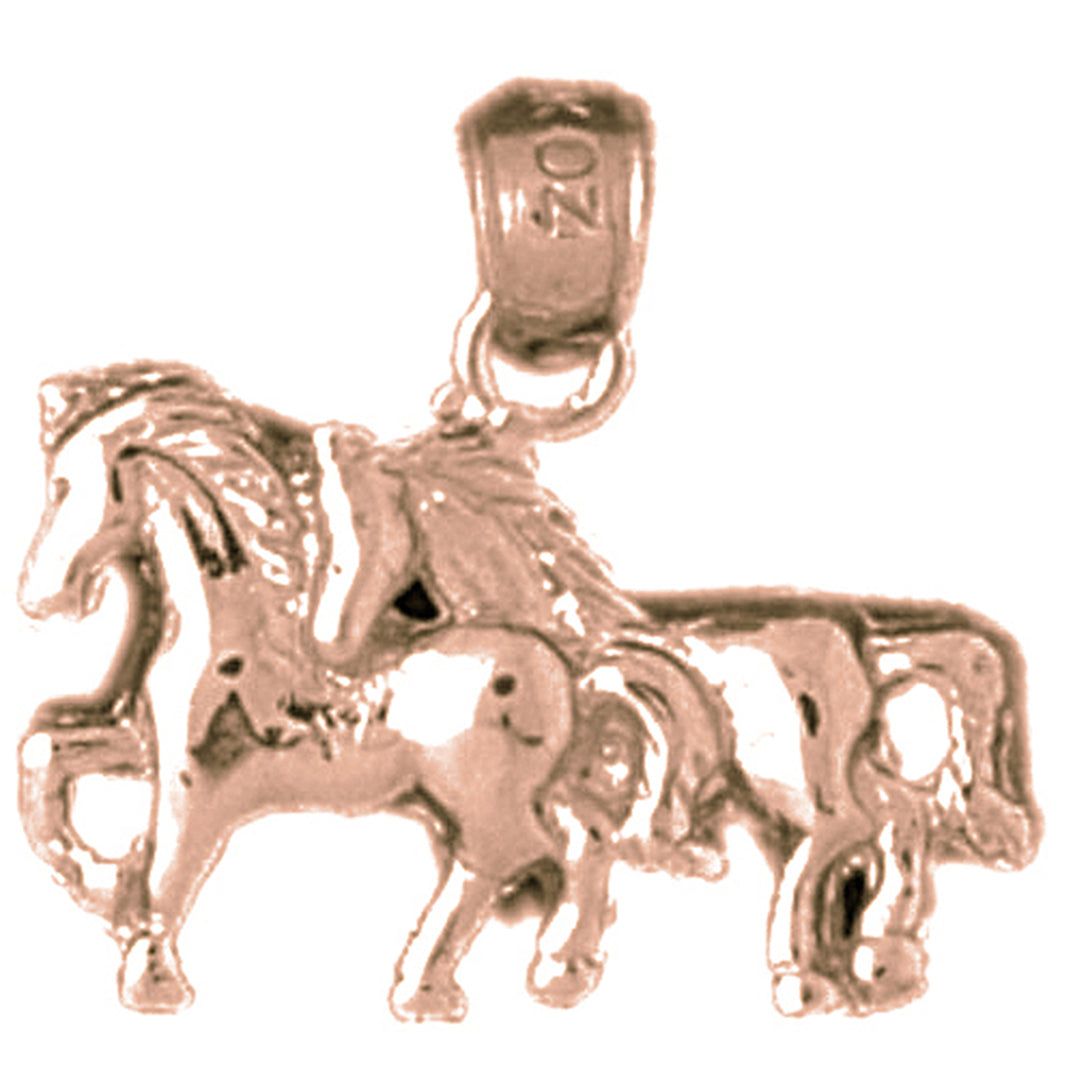 10K, 14K or 18K Gold Horse Pendant