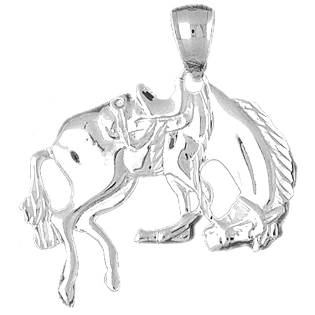 Sterling Silver Rodeo Horse Pendant