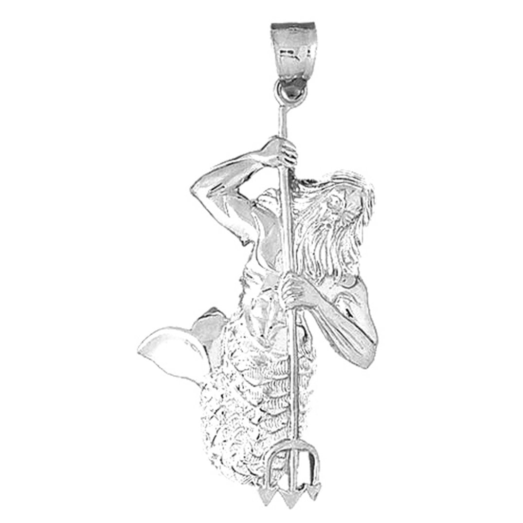 Sterling Silver Poseidon Pendant