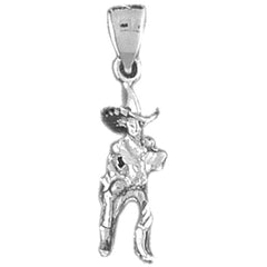 Sterling Silver Cowboy Pendant