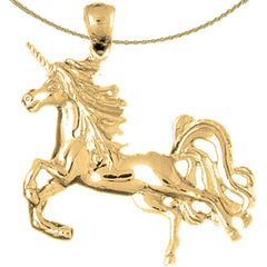 10K, 14K or 18K Gold Unicorn Pendant